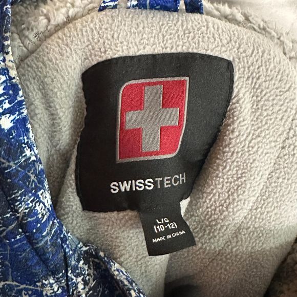 Swiss Tech Blue and White Coat, Large, Pre-owned - Picture 7 of 9